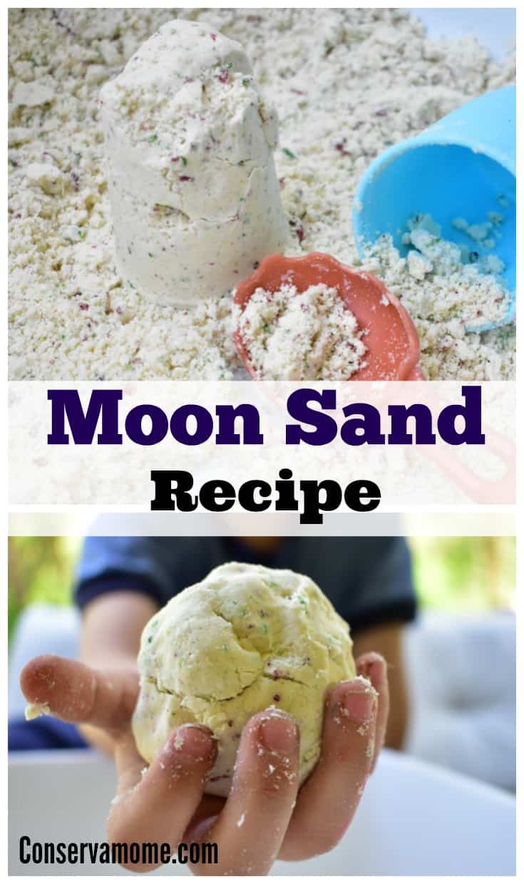Easy and Non Toxic Moon Sand recipe : Perfect for Sensory Play